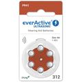 EverActive Ultrasonic 312/PR41 Hearing Aid Batteries - 6 Pcs.