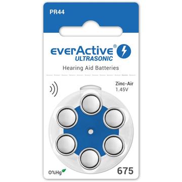 EverActive Ultrasonic 675/PR44 Hearing Aid Batteries - 6 Pcs.