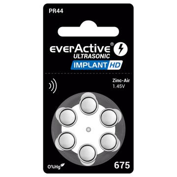 EverActive Ultrasonic Implant HD 675/PR44 Hearing Aid Batteries - 6 Pcs.