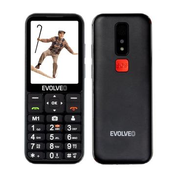 Evolveo EasyPhone LT 4G Senior Phone with SOS GPS Location & Charging Stand - Black