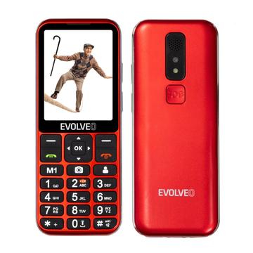 Evolveo EasyPhone LT 4G Senior Phone with SOS GPS Location & Charging Stand - Red