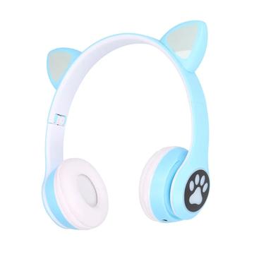 Extralink Cat-Ear Wireless Kids Headphones - Blue