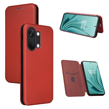 OnePlus Ace 2V/Nord 3 Flipové Puzdro - Uhlíkové Vlákno