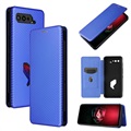 ASUS ROG Telefón 5 Flip Case - uhlíkové vlákno - modrá