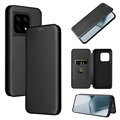 OnePlus 10 Pro Flip Case - uhlíkové vlákno - čierna