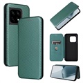 OnePlus 10 Pro Flip Case - uhlíkové vlákno - zelená