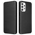 Samsung Galaxy A23 Flip Case - uhlíkové vlákno - čierna