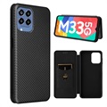 Samsung Galaxy M33 Flip Case - uhlíkové vlákno - čierna
