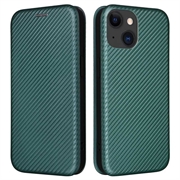 iPhone 15 Preklopný Puzdro - Uhlíkové Vlákno