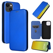 iPhone 15 Plus Preklopný Puzdro - Uhlíkové Vlákno