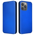 iPhone 15 Pro Max Preklopný Puzdro - Uhlíkové Vlákno