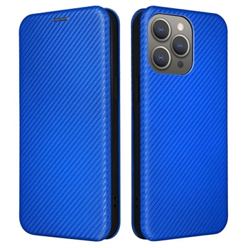 iPhone 15 Pro Max Preklopný Puzdro - Uhlíkové Vlákno