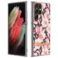 Séria kvetov Samsung Galaxy S22 Ultra 5G TPU Case - Pink Gardenia