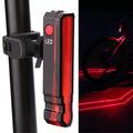 Folding Laser Bike Tail Light Safety Warning Light USB Rechargeable