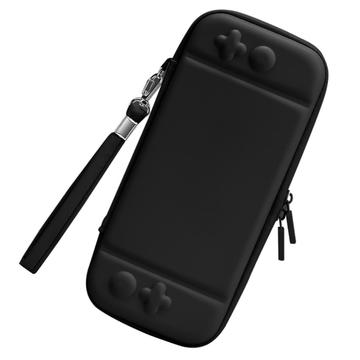Nintendo Switch Jednofarebné PU kožené puzdro na prenášanie Nárazuvzdorné prenosné puzdro - čierne