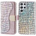 Croco Bling Series Samsung Galaxy S23 Ultra 5G Puzdro do Peňaženky