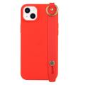 Candy Color iPhone 14 Plus TPU Puzdro s Remienkom na Ruku - Červená