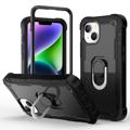 3-v-1 iPhone 14 Plus Hybridné Puzdro Odolné voči Nárazom - Čierna