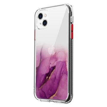 Hibridni ovitek za iPhone 14 Plus Marble Pattern - Vijolična