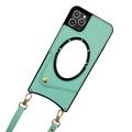Potiahnuté Puzdro Fish Tail iPhone 14 Pro Max so Zrkadlom - Zelená