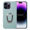 iPhone 14 Pro Max Kožené Puzdro s Držiakom Prsteňa