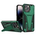 Magnetické Hybridné Puzdro iPhone 14 Pro Max v Tvare V - Zelená