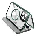 iPhone 15 Pro Max Obojstranný kryt telefónu z HD tvrdeného skla kompatibilný s MagSafe - zelený