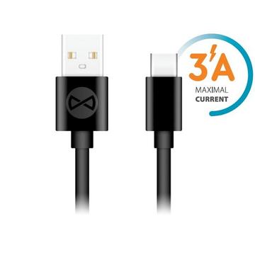 Kábel Forever USB-A na USB-C - 1 m, 3A - čierny