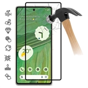 Google Pixel 8 Úplný chránič sklenenej sklenenej obrazovky - Čierny okraj