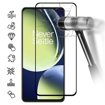 OnePlus Nord CE 3 Lite/N30 Úplný chránič sklenenej sklenenej obrazovky - Čierny okraj