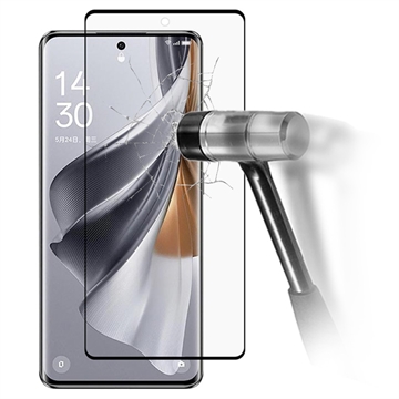 Oppo Reno10 Ochranné Tvrdené Sklo Full Cover - Čierny Okraj