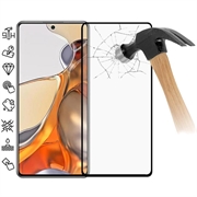 Xiaomi 11T/11T Pro Úplný chránič sklenenej sklenenej obrazovky - Čierny okraj