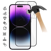 iPhone 16 Full Cover Tempered Glass Screen Protector - Black Edge