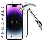 iPhone 16 Pro Full Cover Tempered Glass Screen Protector - Black Edge