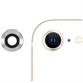 iPhone SE (2022)/SE (2020) Šošovka Fotoaparátu Kov a Ochrana z Tvrdeného Skla - Strieborná