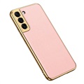 GKK Elektroplatovaný Samsung Galaxy S22 5G Hybrid Case - Pink - Pink