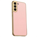 GKK Elektroplatovaný Samsung Galaxy S22+ 5G Hybridný puzdro - Pink