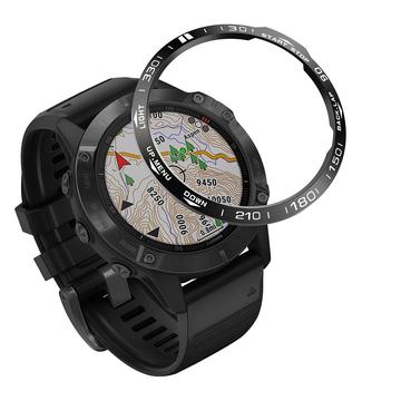 Garmin Fenix 6/6 Pro Watch Bezel Stainless Steel Cover - Black