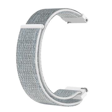 Garmin Forerunner 265S/255S/venu 2S Nylon Strap with Velcro Closure - Grey / White