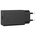 Rýchla Cestovná Nabíjačka Sony USB-C XQZ-UC1 - 30W - Hromadná - Čierna