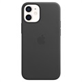 iPhone 12 Mini Apple Leather puzdro s Magsafe mhka3zm/a - čierna