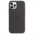 iPhone 12/12 Pro Apple Silikone Case s Magsafe MHL73ZM/A - Čierna