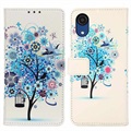 Glam Series Samsung Galaxy A03 Core Wallet Case - kvitnúci strom / modrá