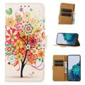Glam Series Samsung Galaxy A14/A14 5G Puzdro na Peňaženku - Kvitnúci Strom / Farebné