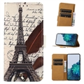 Glam Series Samsung Galaxy A14 Puzdro na Peňaženku - Eiffelova Veža