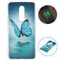 Svetelné puzdro OnePlus 6 TPU - Blue Butterfly
