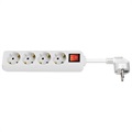 Goobay AC Power Strip s prepínačom - 4 x zásuvka EU - 1,5 m - biela