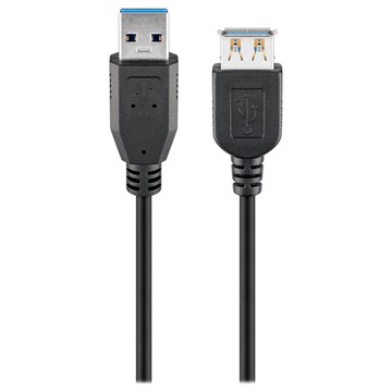 GOOBAY SuperSpeed ​​USB 3.0 Predlžovací kábel - 1,8 m - čierna
