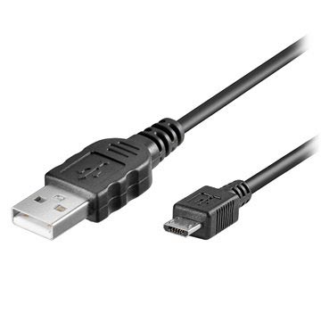 GOOBAY USB 2.0 / MICROUSB kábel - čierna
