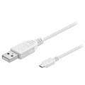 GOOBAY USB 2.0 / MICROUSB kábel - biela
